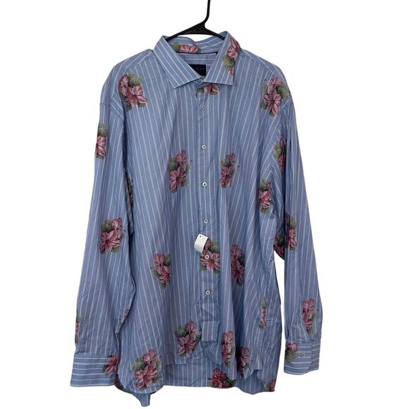 NWT Calder Carmel Limited Ed 1/70 Button Down Long Sleeve Floral Shirt Size XXL - Picture 2 of 12